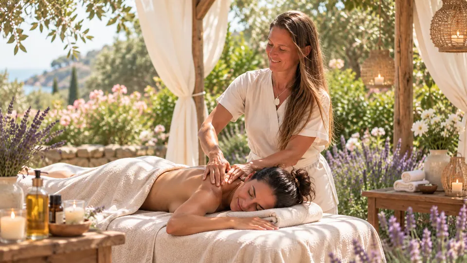 Selina într-o scenă de masaj — Relaxare în ritmul tău